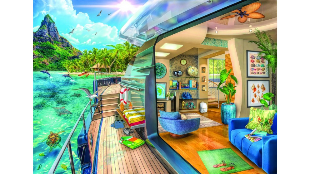 Ravensburger Jigsaw Puzzle : Tropical Island Charter 1000pc